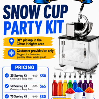 Snow Cup Party Kit Rental, Citrus Heights, CA - End of Summer Sale